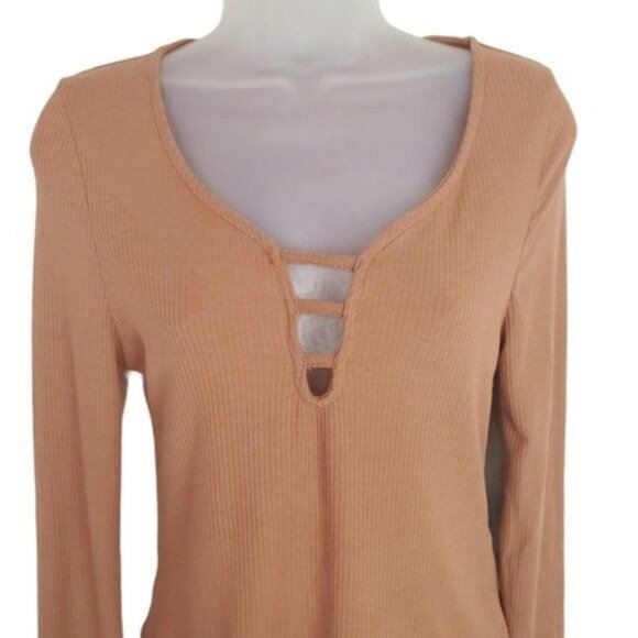 COTTON ON Womens T-Shirt Small Long sleeve V-Neck Knit Textured Soft Casual - Picture 6 of 8